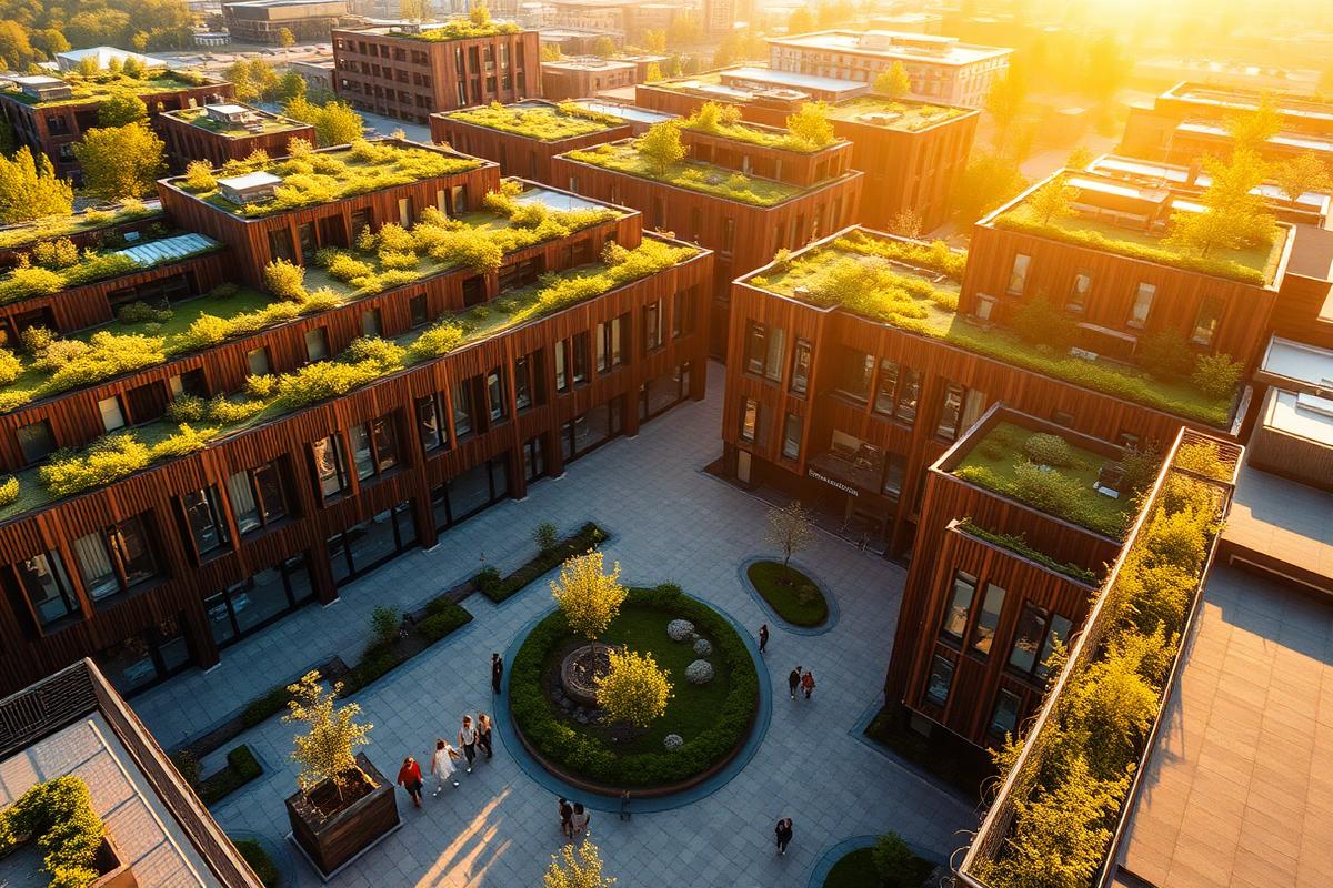 Sustainable mixed-use development with green terraces